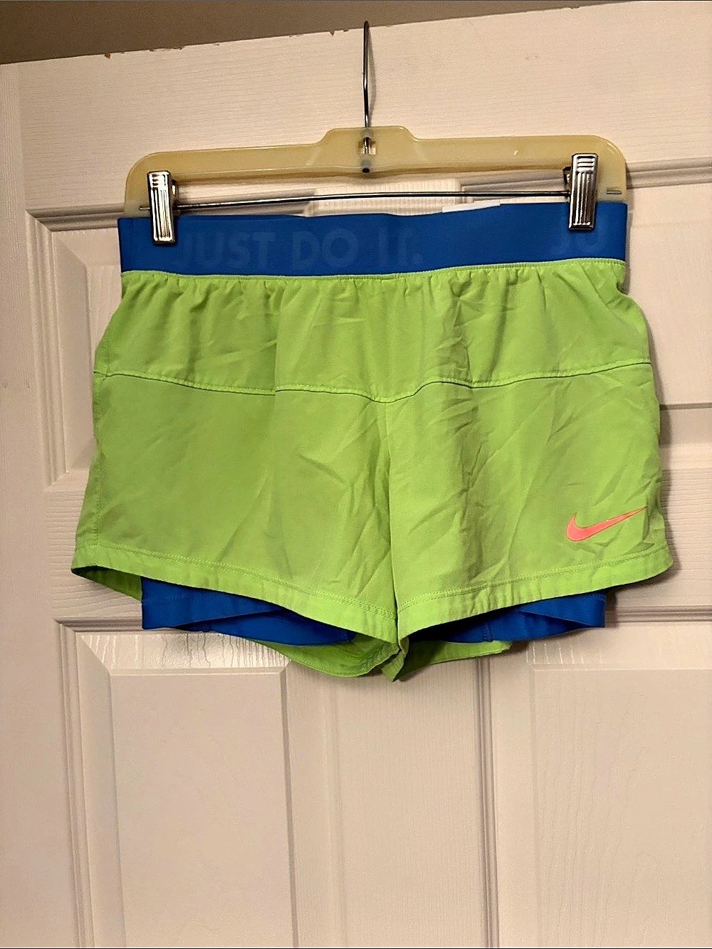 Nike Flex Essential 2-in-1 Training Shorts Green & Blue